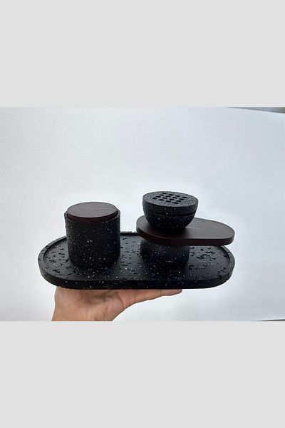 Generic Incense burner set with incense storage box and tray