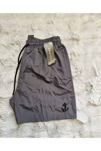 yenteks Ανδρικό μαγιό με μοτίβο Anthracite Anchor Basic Standard Size με τσέπες