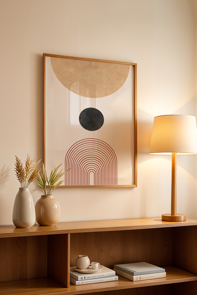 Basquiart Poster din seria Bohemian cu ramă din lemn, Tablou nr:10