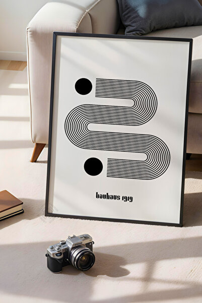 Basquiart Poster din seria Bauhaus cu ramă neagră, numărul picturii: 48