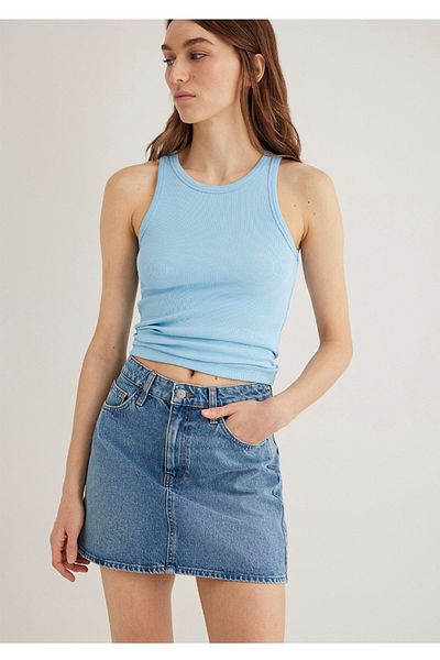 Mavi Basic Slim Fit Halter-Neck Women's T-Shirt