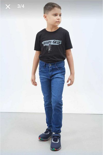 KDY Boy's Blue Plain Classic Relaxed Cut Regular Fit Lycra Jeans