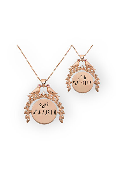 Moda Hilye www.modahilye.com Gümüş Aşk Kumruları Rose Gold Seni Seviyorum yaz...