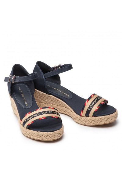 Tommy Hilfiger Espadrilles TOMMY HILFIGER Corporate Webbing Low Wedge FW0FW06293