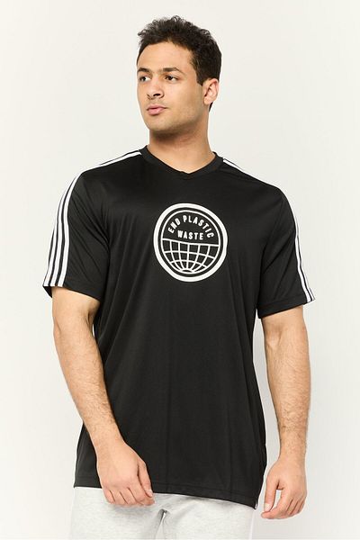 adidas Men Sportswear Fit Short Sleeves Outdoor T-shirt, Black