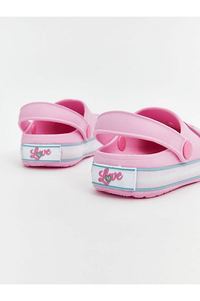LC Waikiki Lcw Steps Pink Printed Baby Girl Beach Sandals with Lighted Soles t t