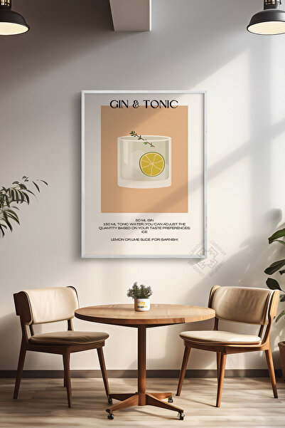 Basquiart Seria Cocktail Poster cu ramă albă, tablou, cafenea, restaurant, de...