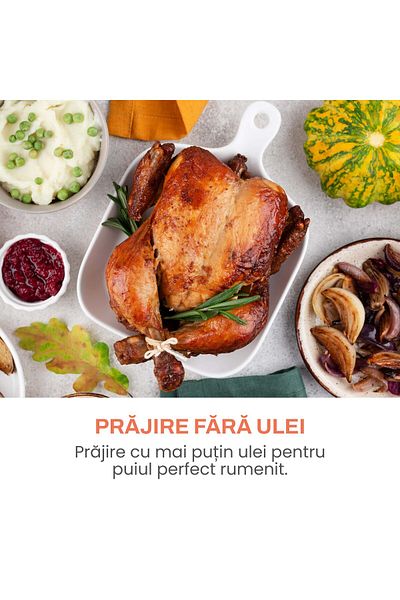 IMA TREND Friteuza Aer Cald Fara Ulei Xl, Air Fryer 8l, 1400w, Display Digital, 80-210°c, Negru