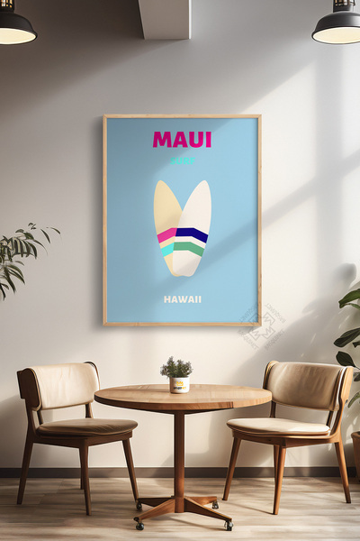 Basquiart Poster cu ramă din lemn din seria City, decor de perete pictat Nr.:15