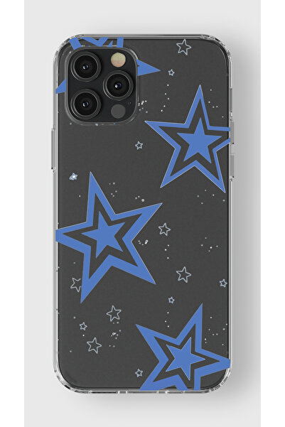 moonset Iphone 12 Pro Max Uyumlu Yıldız Tasarımlı Baskılı Şeffaf Telefon Kılıfı