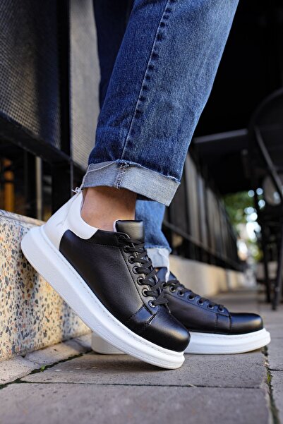 pabucmarketi Lace-up Men's Sports Shoes Black White