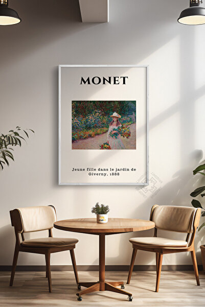 Basquiart Poster înrămat alb din seria Claude Monet, decor de perete pictat nr:2