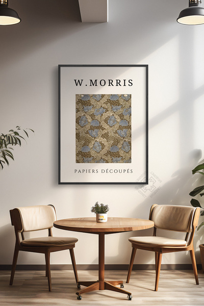Basquiart Αφίσα της σειράς William Morris με μαύρο πλαίσιο, Διακοσμητικός πίν...