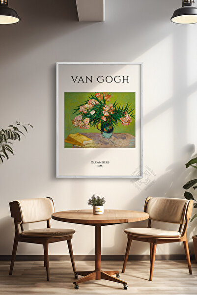 Basquiart Poster din seria Vincent Van Gogh cu ramă albă, decor de perete pic...