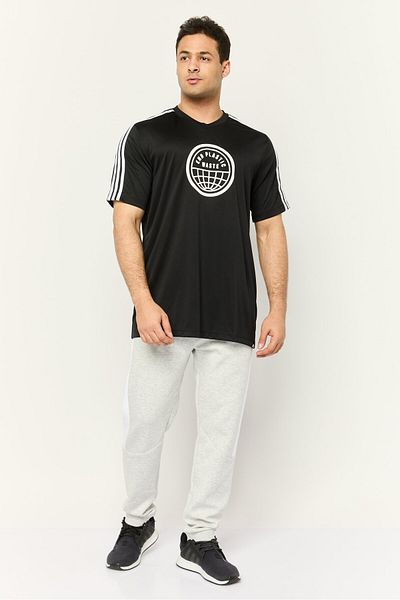 adidas Men Sportswear Fit Short Sleeves Outdoor T-shirt, Black