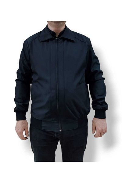 Ünal Giyim Normalve Large Size Seasonal Father's Coat with Collar, Elasticized Sleeves and Waist, Rainproof, Windproof, No Wrinkles