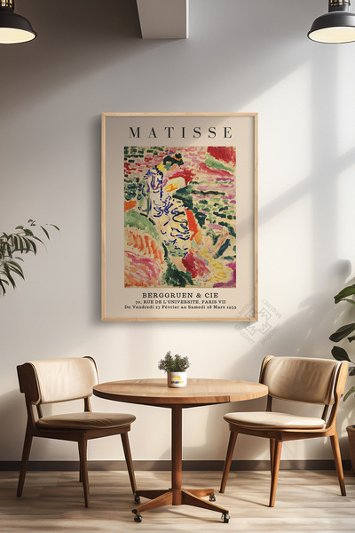 Basquiart Poster din seria Henri Matisse încadrat în lemn, decor de perete pi...