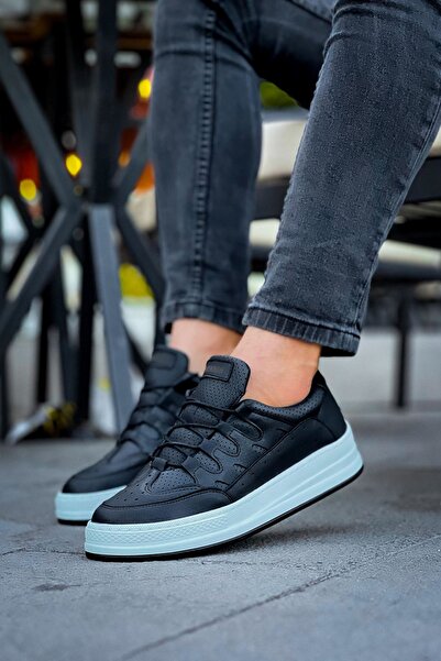 pabucmarketi Lace Detailed Men's Sports Shoes Black