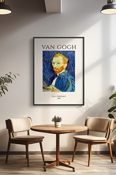 Basquiart Seria Vincent Van Gogh Poster cu ramă neagră, decor de perete picta...