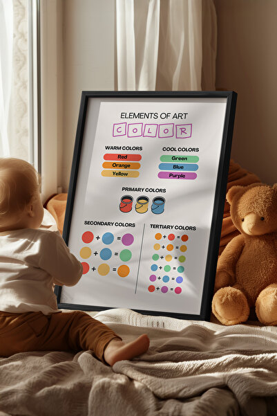 Basquiart Παιδικό Δωμάτιο, Βρεφικό Δωμάτιο, Αφίσα με Μαύρο Πλαίσιο, Αριθμός Π...