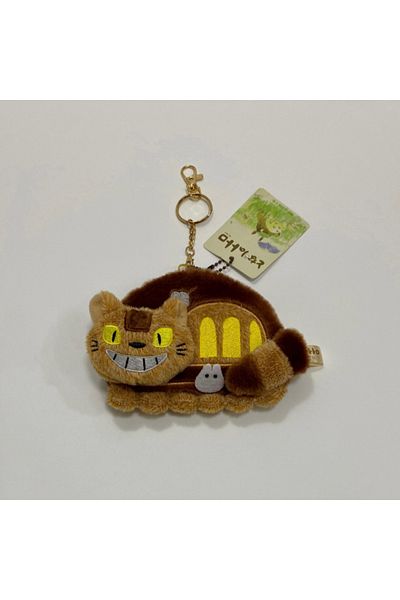 Choice B Cartoon animation peripheral Totoro bus coin purse small shoulder bag cute plush card holder pend.