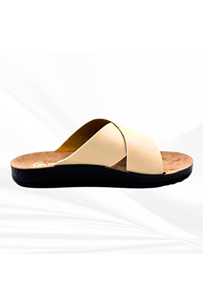 GOFLEX Cross Beige Summer Women's Daily Street, Beach, Home Slippers