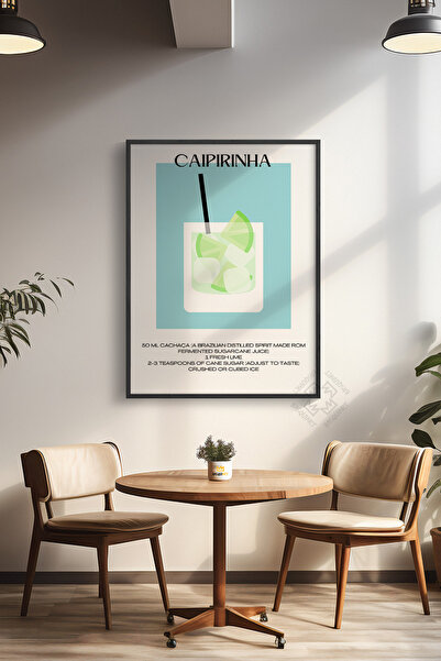 Basquiart Poster cu ramă neagră din seria Cocktail, tablou, cafenea, restaura...