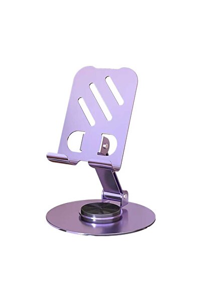 Turkuaz Katlanabilir, Taşınabilir, 360 Derece Dönebilen Masa Üstü Telefon Sta...