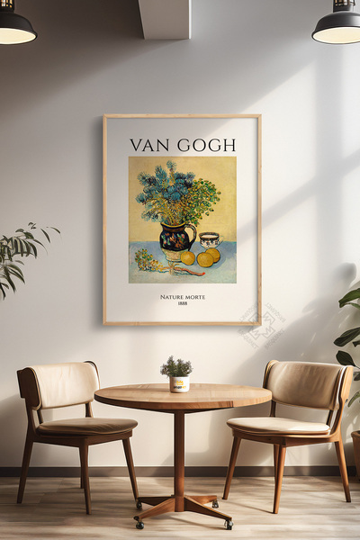 Basquiart Poster din seria Vincent Van Gogh, încadrat în lemn, decor de peret...