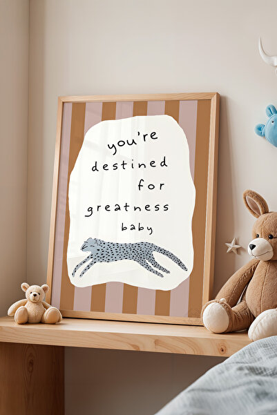 Basquiart Çocuk Odası, Bebek Odası Ahşap Çerçeveli Poster, Tablo No:198