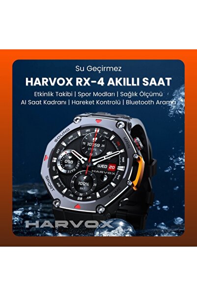 Fırsat7 HARVOX Watch RX-4 Akıllı Saat Iphone Ve Android Tüm Telefonlara Uyumlu Akıllı Saat Yeni Nesil