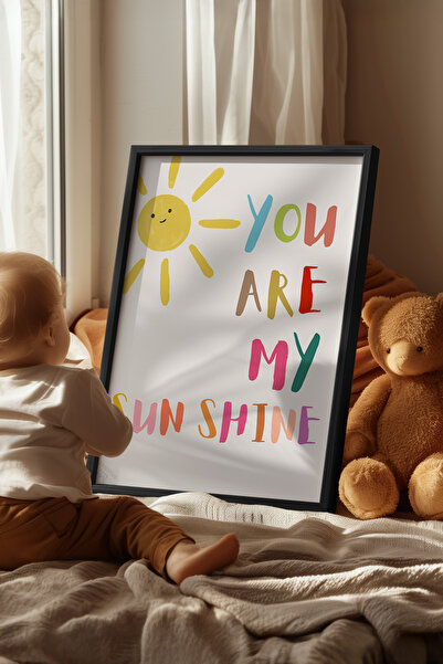 Basquiart Poster cu ramă neagră pentru camera copiilor, camera bebelușilor, t...