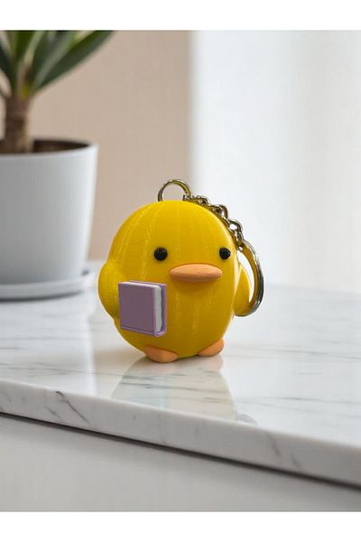 Aly Informed Chick Keychain Figure Lilac Book