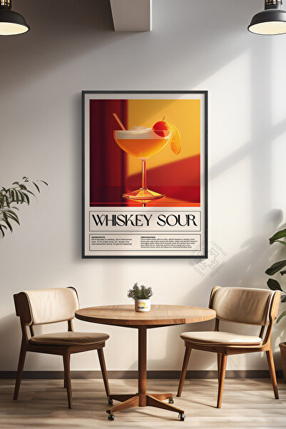Basquiart Poster cu ramă neagră din seria Cocktail, tablou, cafenea, restaura...