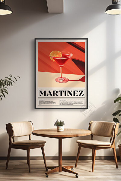 Basquiart Poster din seria Cocktail cu ramă neagră, tablou, cafenea, restaura...