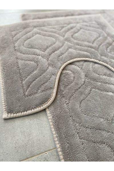 FeelHome CottonBloom 100% βαμβακερό μαλακό σούπερ απορροφητικό σετ γονικής πατόσακας μπάνιου 2 τεμαχίων 50x80 - 40x50