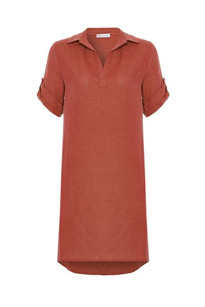 Mudo A Form Shirt Collar Mini Dress