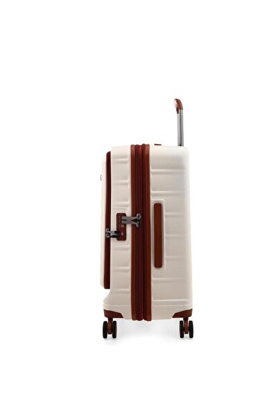 ÇÇS ÇÇS 5238 Lüx Büyük Boy Valiz Beyaz