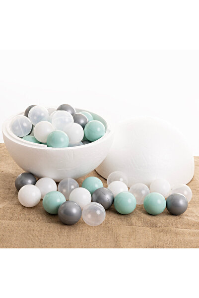 baby toys Mint-gümüş-beyaz-şeffaf Havuz Topları 50'li 7 Cm Top Havuzu Topu