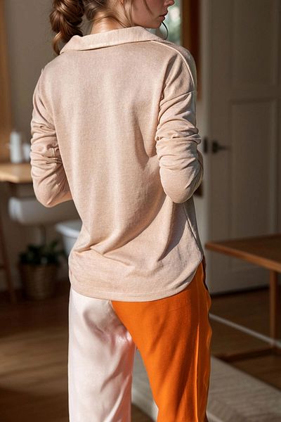 bacc Γυναικεία Μπεζ μπλούζα Polo Neck Bcbsk-25700-2940
