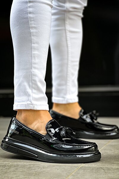 pabucmarketi Men's Casual Shoes with Tassels Black