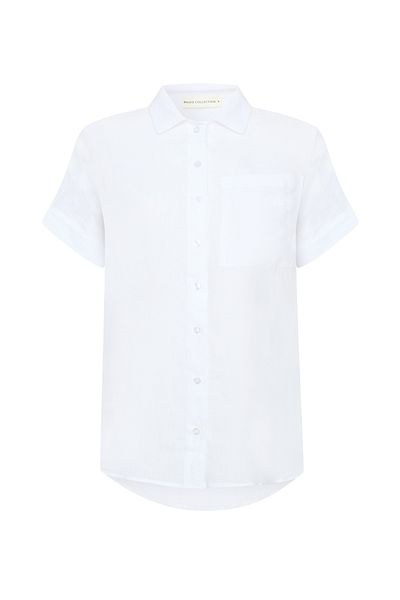 Mudo Short Sleeve Single Pocket Linen Shirt