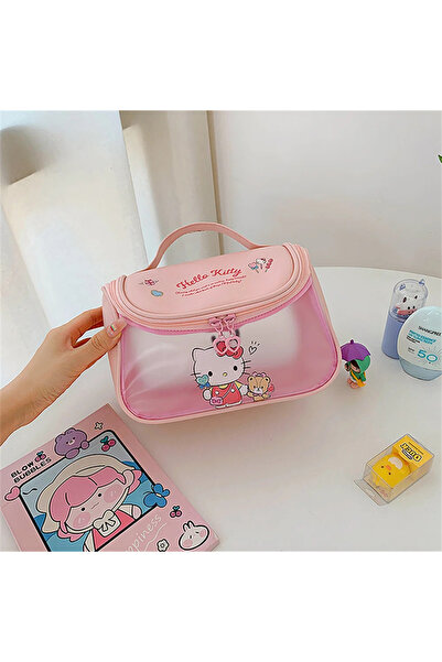 Choice Hello Kitty 4 Sanrio Kawaii Hello Kitty Zipper Makeup Bag Black Beauty Cinnamon Roll Large Capacity