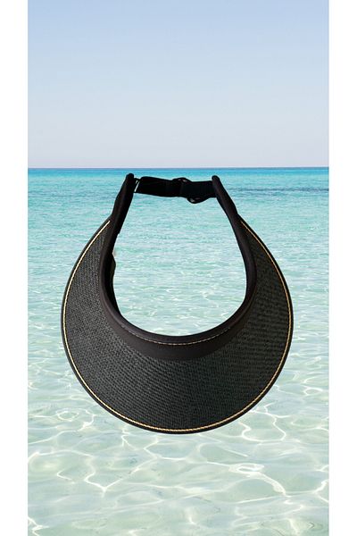BY SCK Women's Straw Hat Summer Beach Hat Premium Quality - Visor Hat