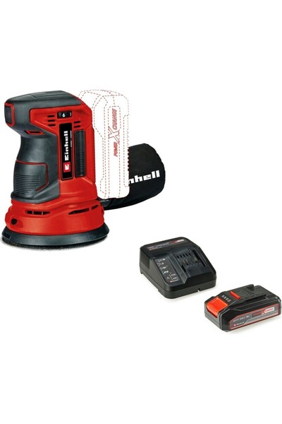 Einhell Te-Rs 18 Li-Solo Eksantrik Zımpara + 1 x 2.5 Ah Starter Kit Akü ve Şarj Aleti