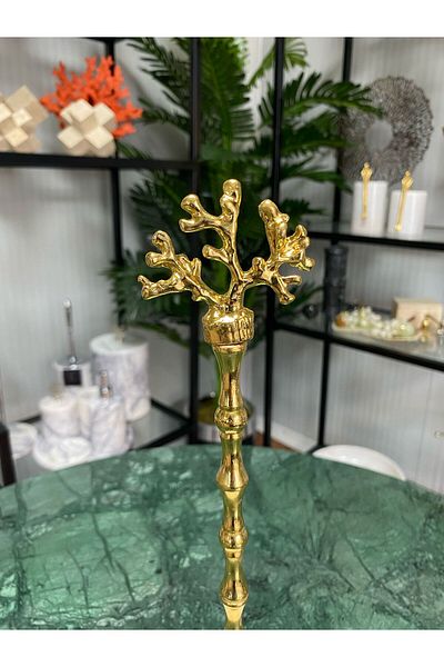 7SEPCOLLECTİON Marble Large Gold Towel Holder