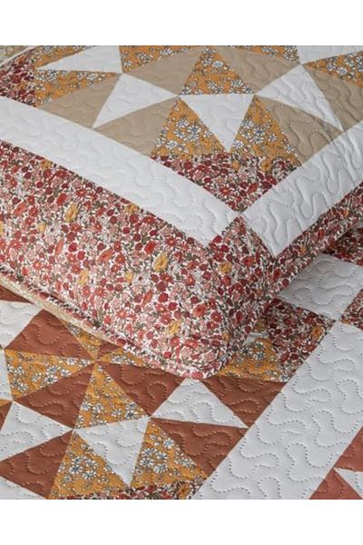 STOREMAX Ezg Home Vintage Lace Patchwork Multi-Purpose Single Bed Cover Set 160X220 cm Terra