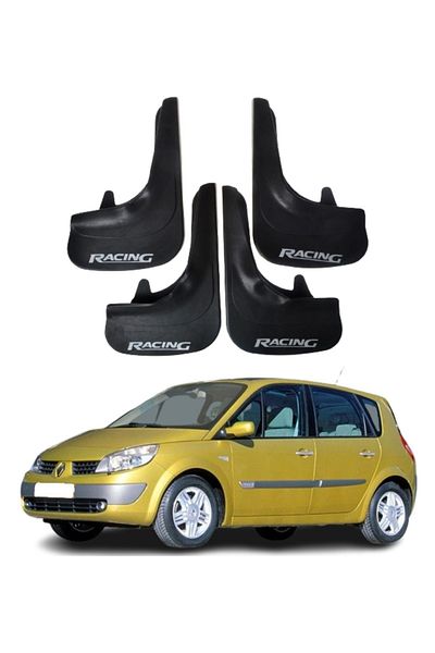 SONİKON LİNE Racing Written 4-Piece Dust Cover Mudguard Mudguard Compatible with Renault Scenic All Cases Modified