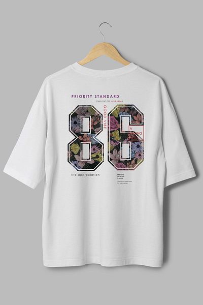 Overoz Μπλουζάκι 86 Πίσω εμπριμέ Semi Oversize 1019