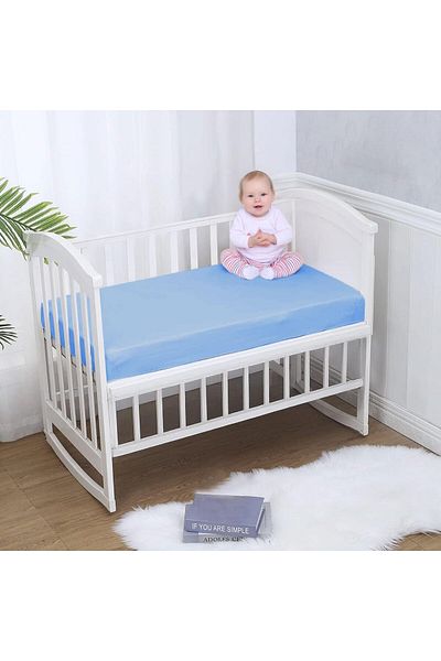 LUXE Home%100 Cotton Combed, Elastic Full Edge Baby Bed Sheet – Oeko-Tex Certified, Soft and N